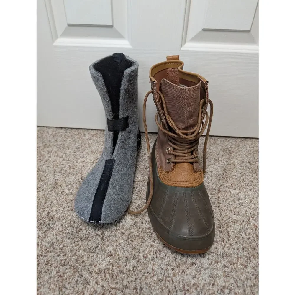SOREL Mens Duck winter/waterproof boots, Mens 10.5; Removable liners;  WARM